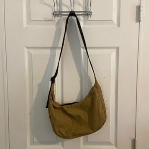 Baggu medium crescent nylon crossbody bag in khaki